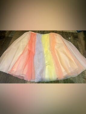 H&M Pastel Rainbow Tulle Skirt - Peach, Lavender, Yellow, Cream and Glitter